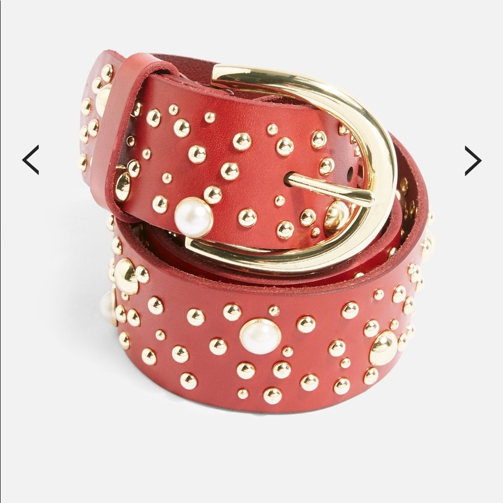 TOPSHOP Pearl Dome Stud Belt